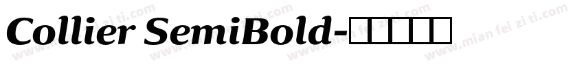 Collier SemiBold字体转换